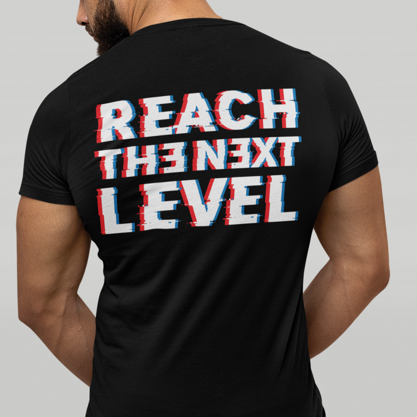 "Reach the next level" - Premium Shirt BACKPRINT